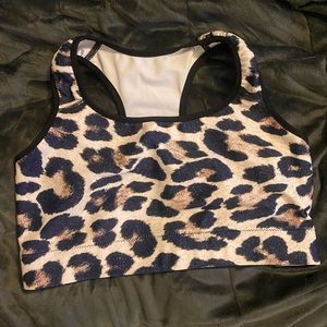 Shaun T leopard sports bra
